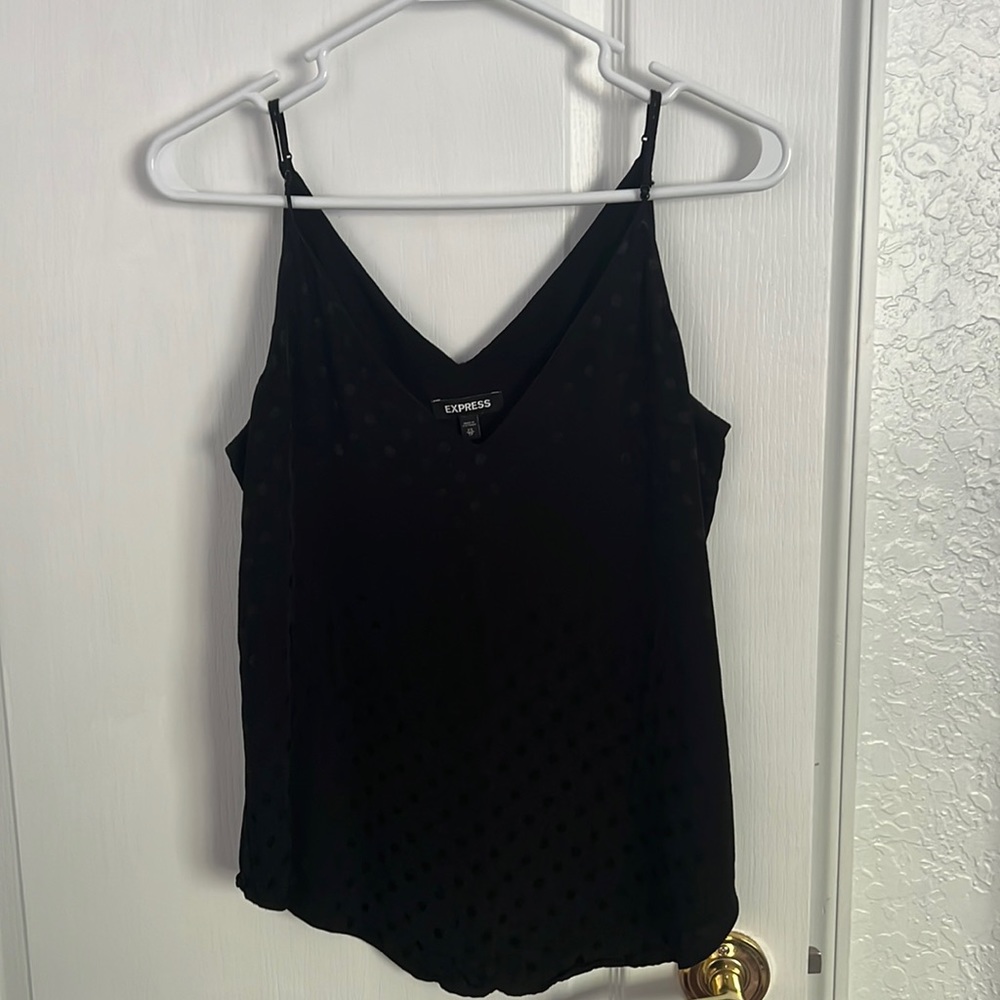 Express Black Polka Dot Tank